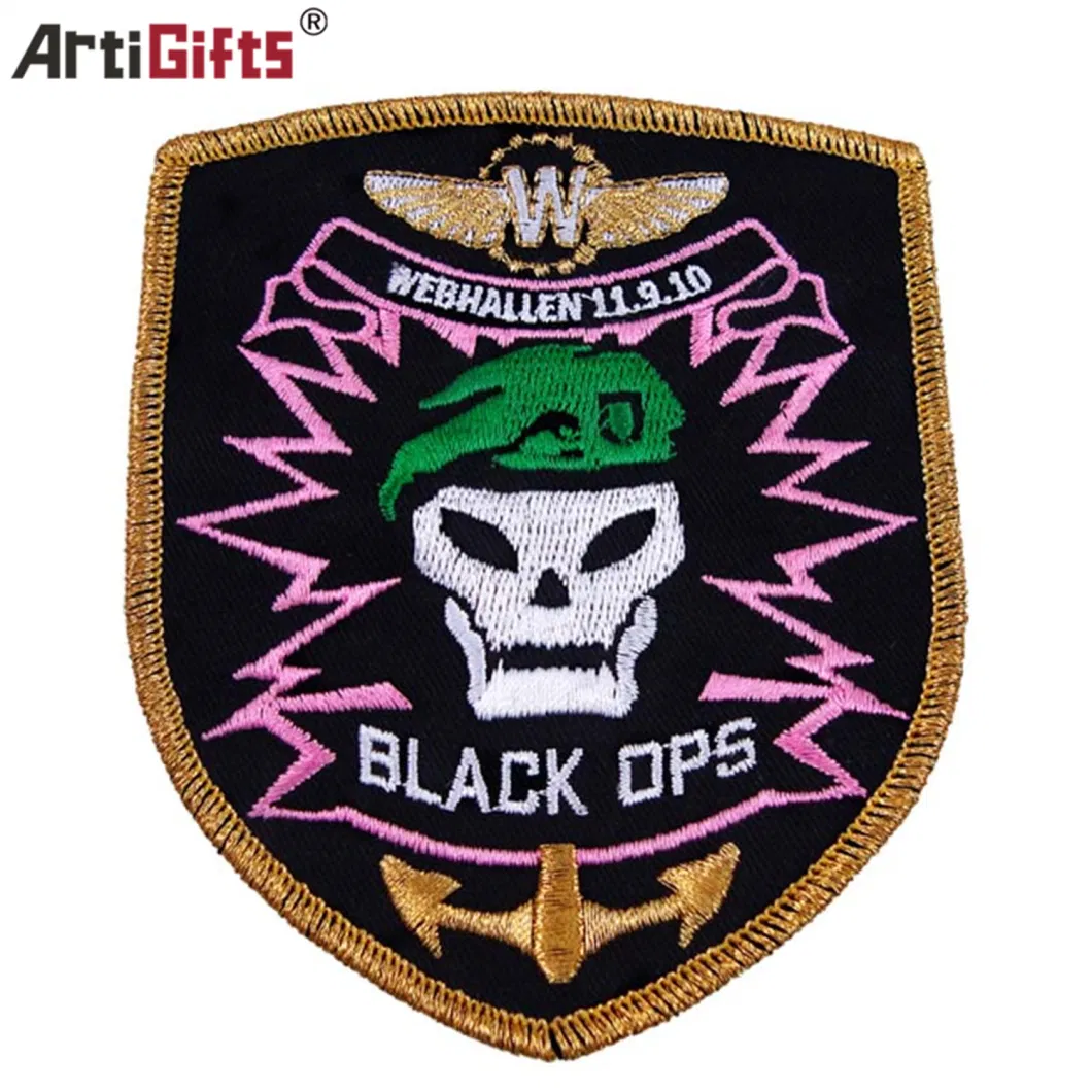 Custom New Fashion Strange Halloween Decorations Embroidery Patch for Clothing Woven Label