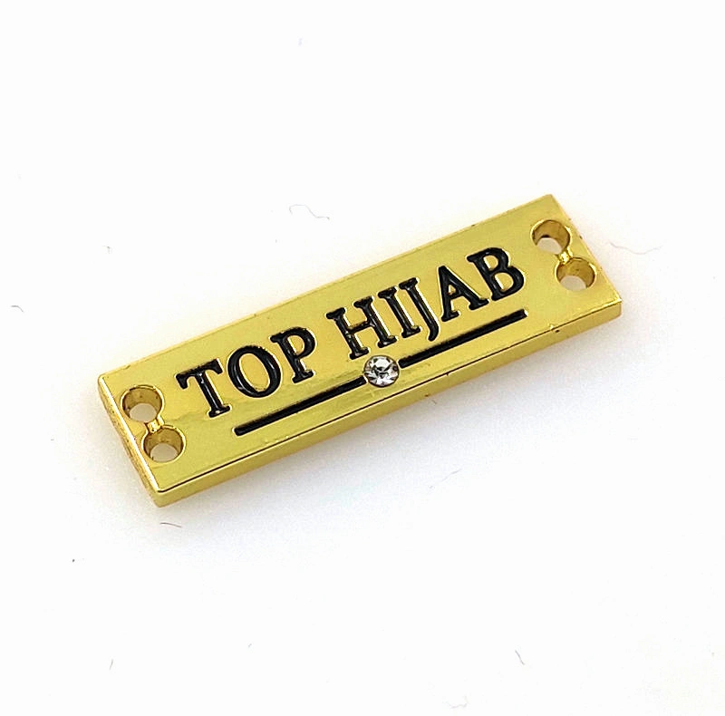 Zinc Alloy Sign Case Letter Hardware Sign Metal Label/ Hand Sewn Nameplate for Bag