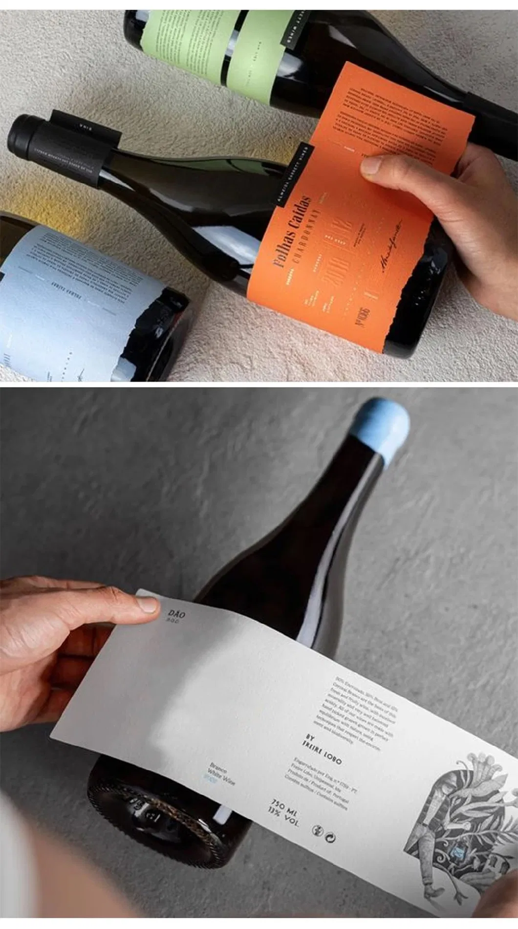 Self Adhesive Direct Thermal Paper Sticker Material Jumbo Roll Wine Bottle Label