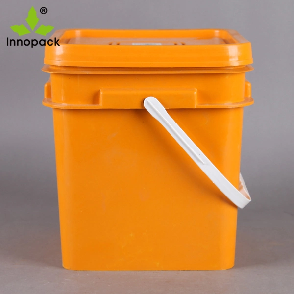 Square 5L 10L Plastic Bucket and Lid Container for Paint, Glue and Other Liquid Containers