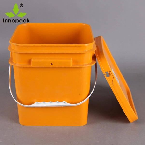 Square 5L 10L Plastic Bucket and Lid Container for Paint, Glue and Other Liquid Containers