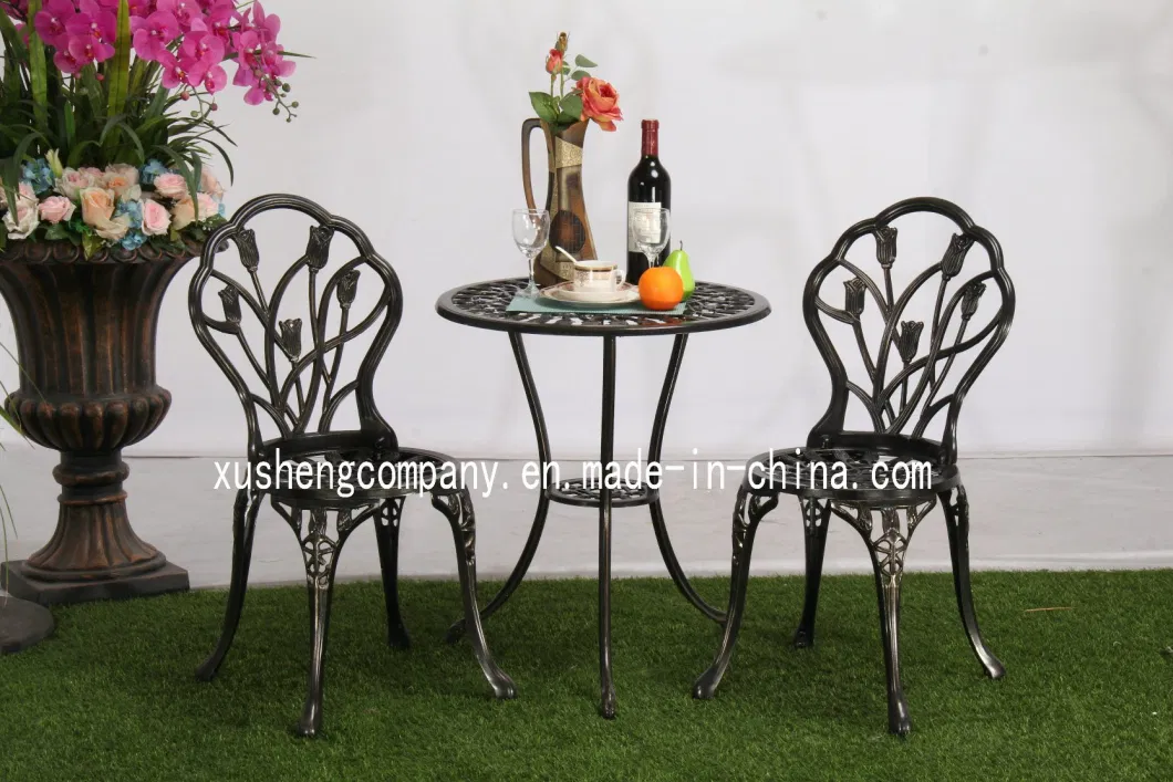 Outdoor Garden Furniture Cast Aluminum Table with Chair