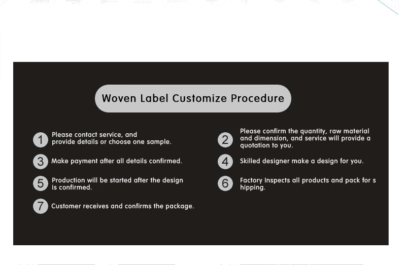 High Quality Manufacturer Multi Pattern Custom Woven Label