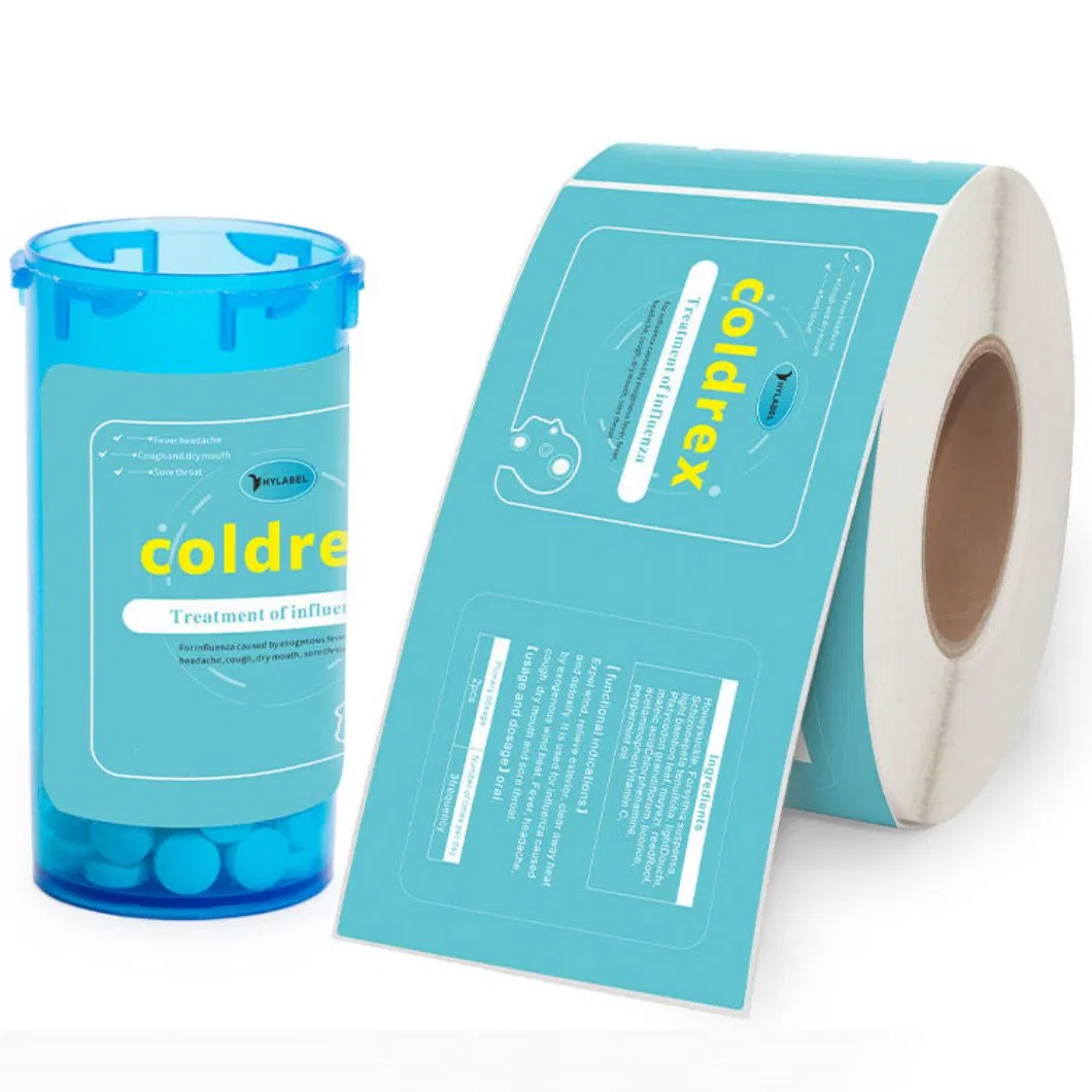 Pet Material Chemical Supplement Medicine Pill Roll Bottle Label Sticker Vitamin Labels