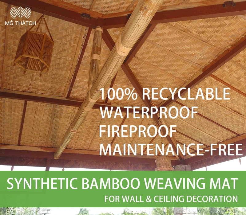 Plastic Ceiling Mat Weave Rattan Decoration Materials
