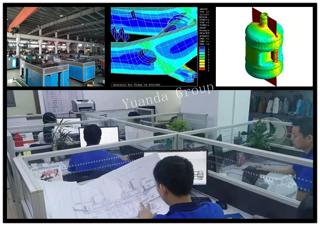 Plastic Blow Molding Machine with in-Mold Labeling Machine and Leakage Testing Device Automatic Line