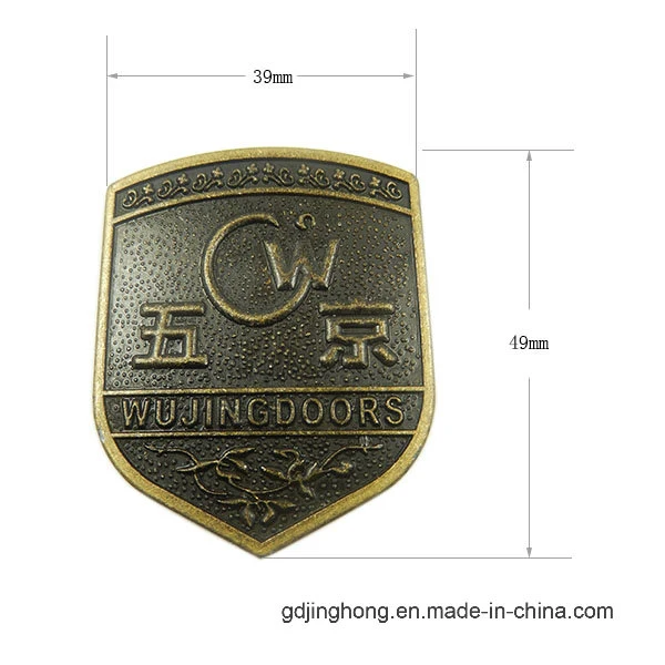 Shiny Gold Color Custom New Design Dog Name Metal Label for Garments and Bag