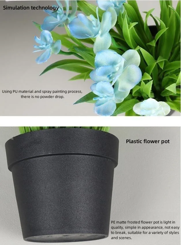 Closet Desktop Simulation Green Plant Plastic Pot Combination Home Decoration