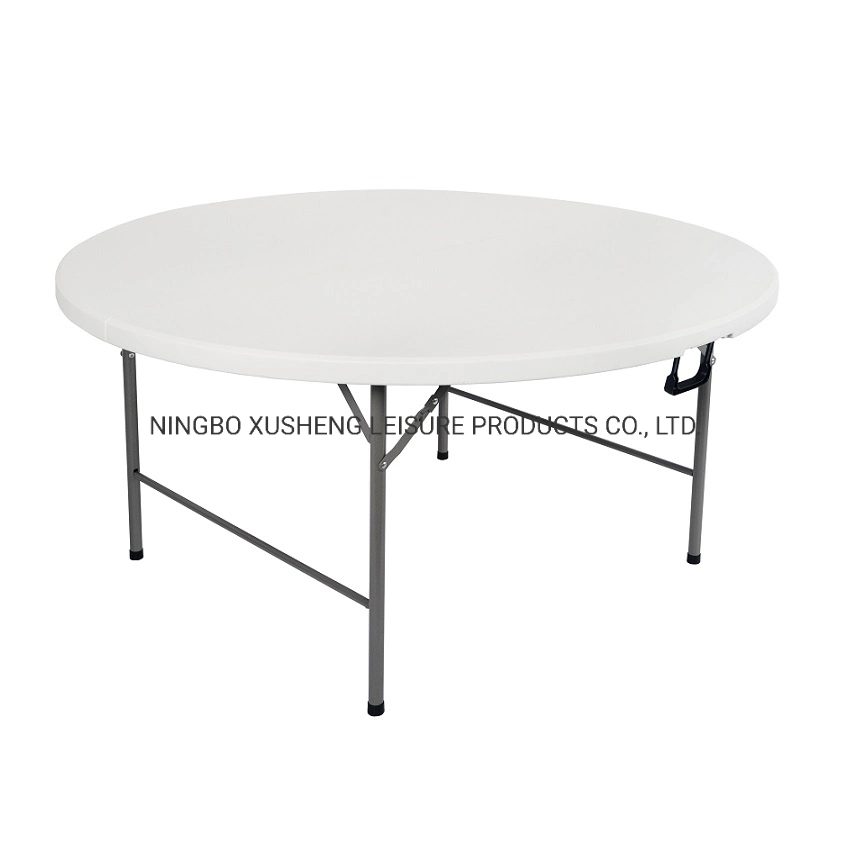 4f-5f-6f Modern Plastic White Round Table Outdoor Folding Camping Round Table