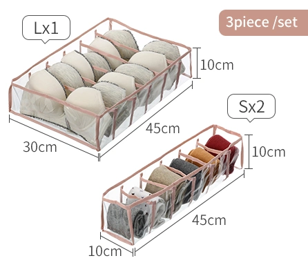 Transparent PVC Underclothes Underpants Socks Storage Holder Closet Drawers Underwear Storage Organizer