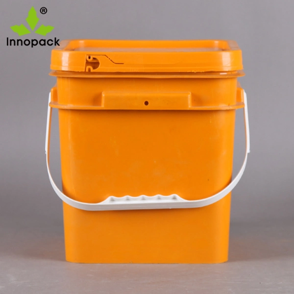 Square 5L 10L Plastic Bucket and Lid Container for Paint, Glue and Other Liquid Containers