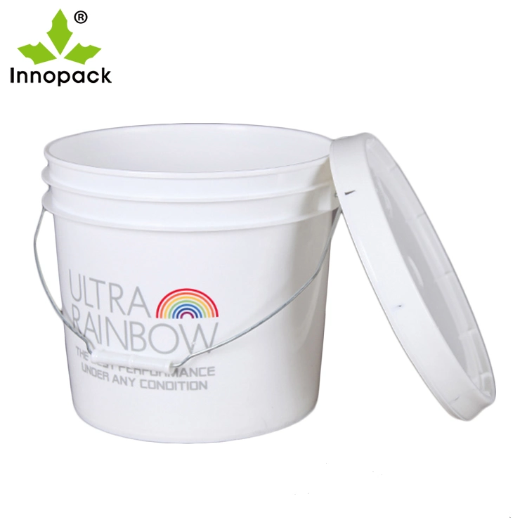 3.5 Gallon Printed Plastic Bucket with Lid and Metal Handle