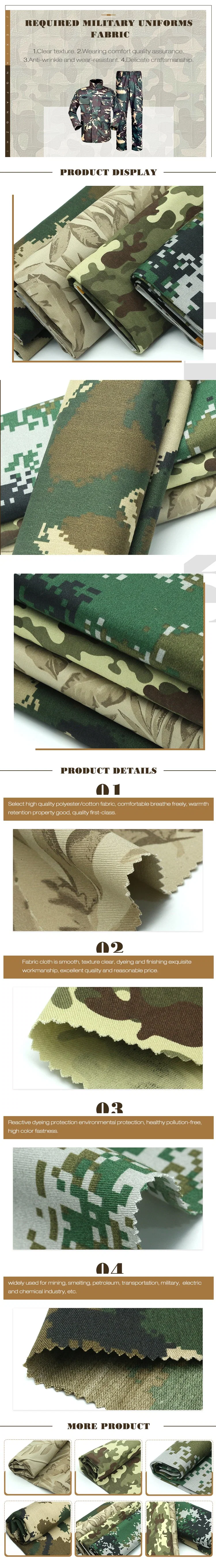2021 Rundong Waterproof Ripstop Uniform Classic Design Tc Outdoor Digital Camouflage Fabric