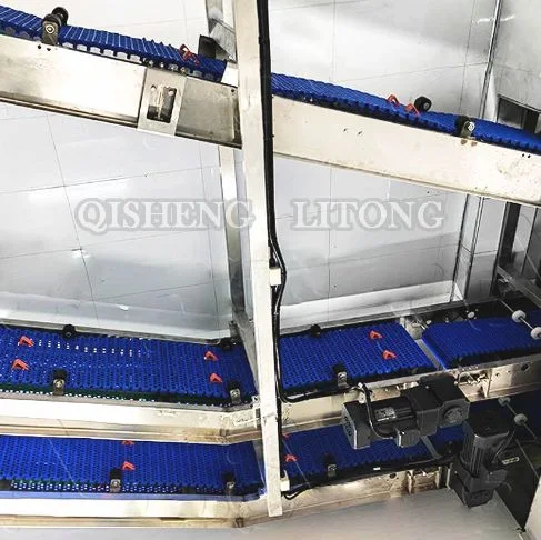 OEM Food Processing Machine Ribbed Plastic Modular Wire Mesh Belt Conveyor