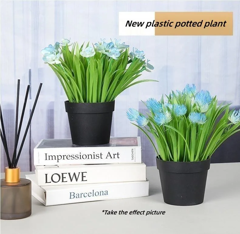 Closet Desktop Simulation Green Plant Plastic Pot Combination Home Decoration