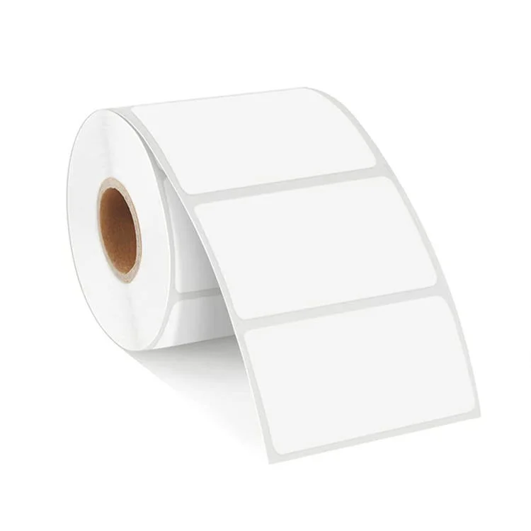 Blank Self-Adhesive Thermal Paper Sticker Label Rolls Direct Thermal Barcode Shipping Label