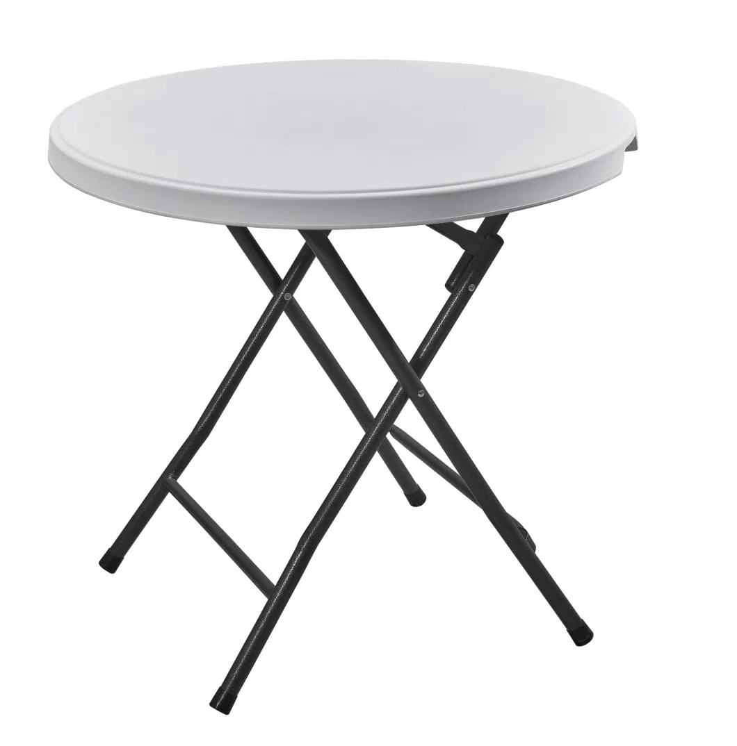Portable Round Steel-HDPE Folding Table