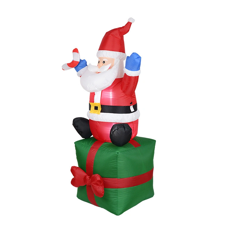 1.8-Meter Inflatable Santa Claus, Gift Bag, LED Luminous Gas Model, Christmas Inflatable, Decoration, Balloon, Inflatable Mold