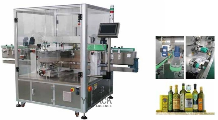 Self Adhesive Sticker Front &amp; Back Two Sides Labeling Machine for Olive Oil