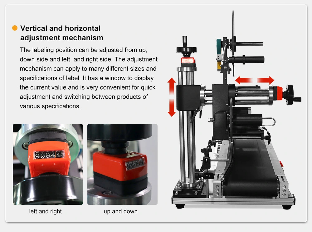 Automatic Stickers Flat Bottle Double Sided Labeling Machine for Square Bottles