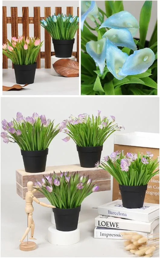 Closet Desktop Simulation Green Plant Plastic Pot Combination Home Decoration