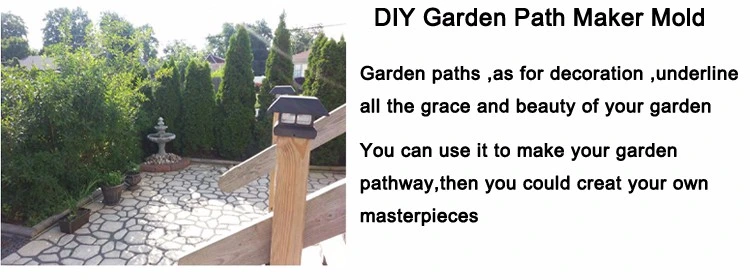 DIY Pathmate Plastic Concrete Mould Decorate Yard Garden Pathway