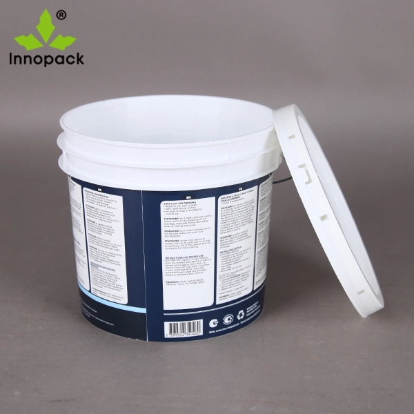 1 Gallon Plastic Paint Bucket Iml Printed with Metal Handle