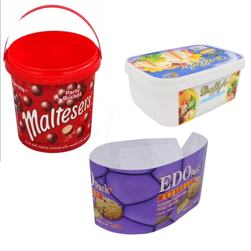 in-Mould Labeling PS Plastic Bucket Packaging Container Buckets Iml