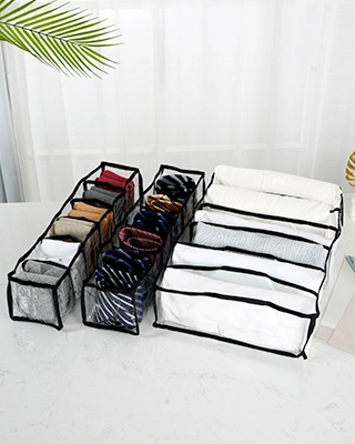 Transparent PVC Underclothes Underpants Socks Storage Holder Closet Drawers Underwear Storage Organizer