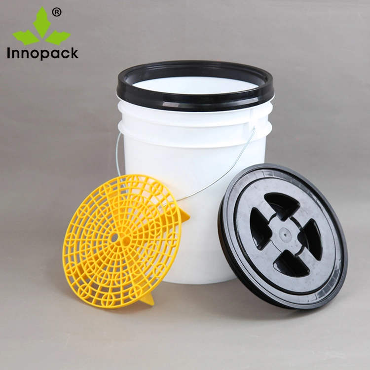 Car Wash Detailing Set Bucket Screw Lid and Plastic Filter