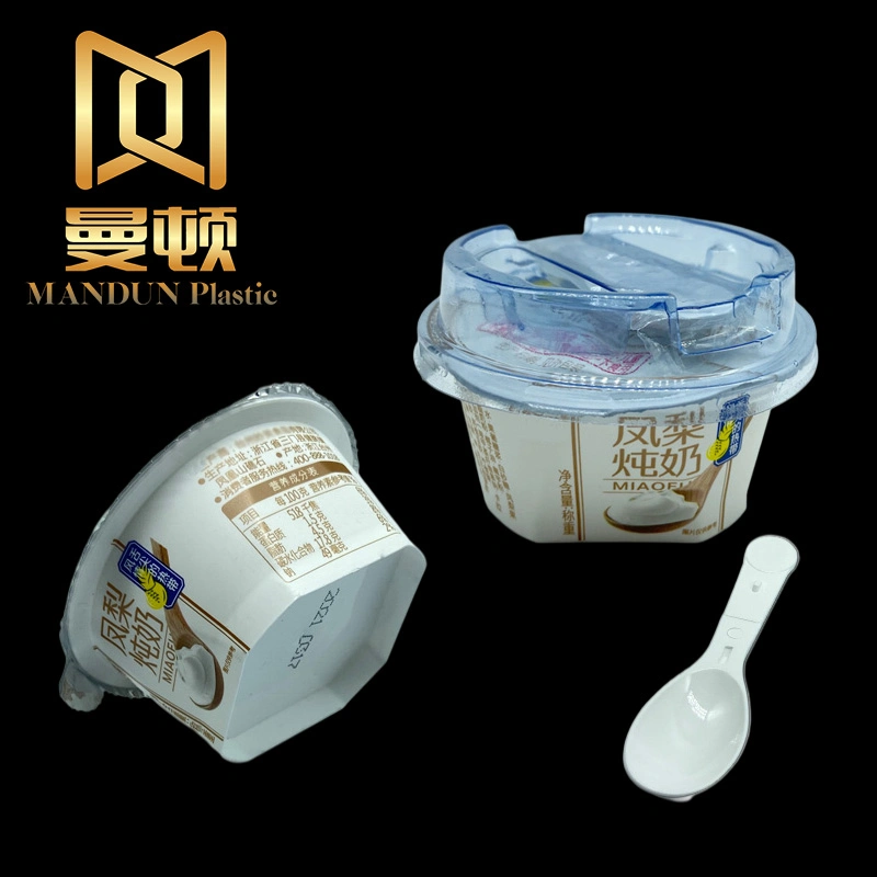 Mandun Custom Design Disposable Plastic Ice Cream Containers Milkshake Frozen Yogurt PP Cups Iml Plastic Cup