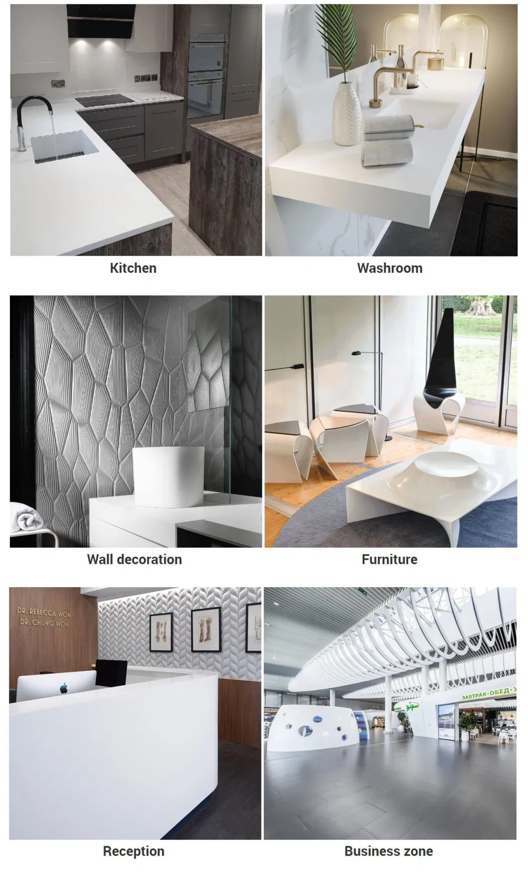 Wholesale Price Corian Acrylic Solid Surface Stone Slab Sheet Furniture Decoration