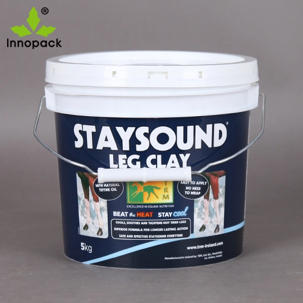 1 Gallon Plastic Paint Bucket Iml Printed with Metal Handle