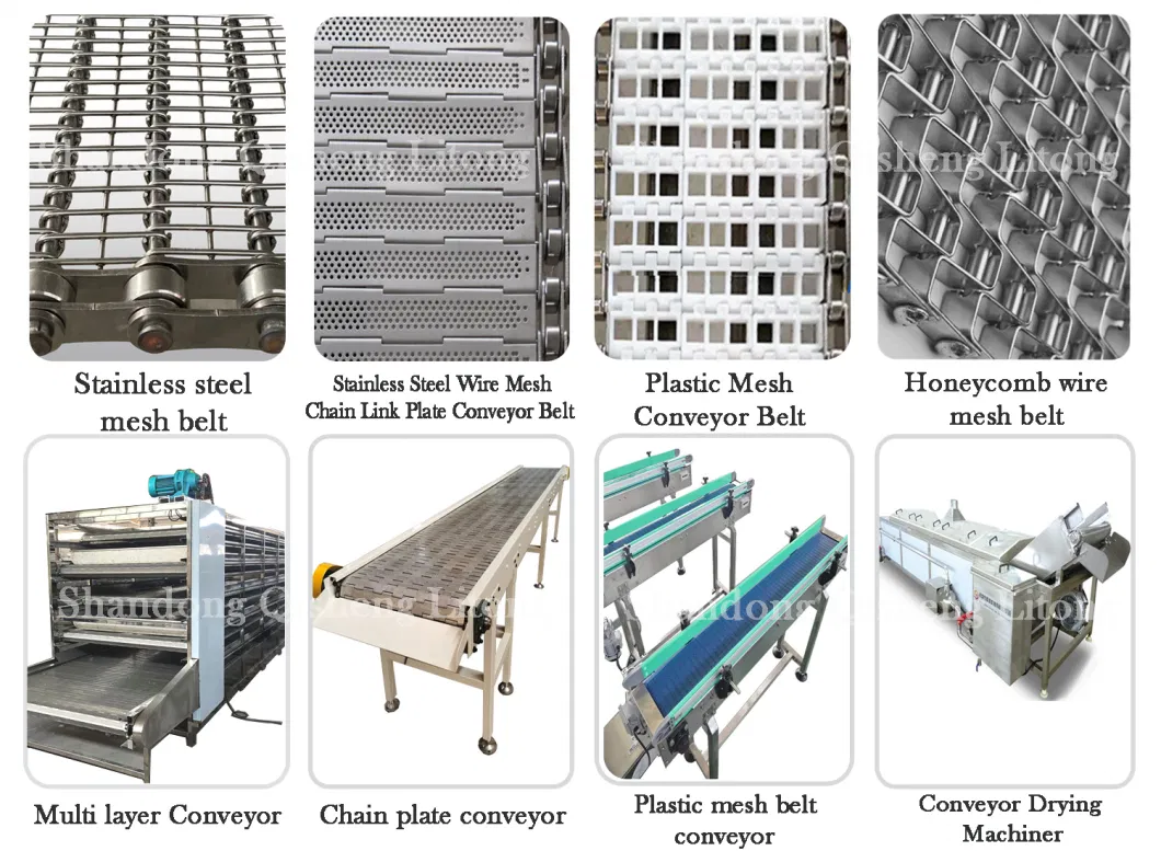 OEM Food Processing Machine Ribbed Plastic Modular Wire Mesh Belt Conveyor
