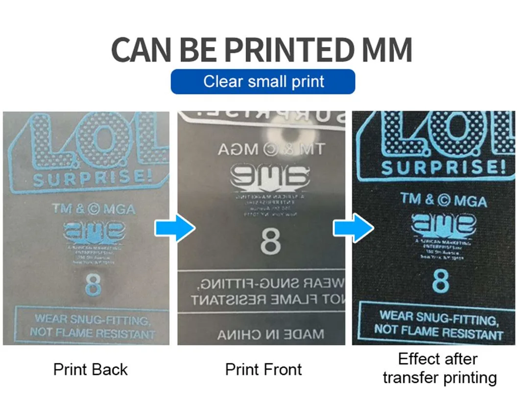Transparent Film Printable Heat Transfer Film Clothing T-Shirt Printing Dtf Film