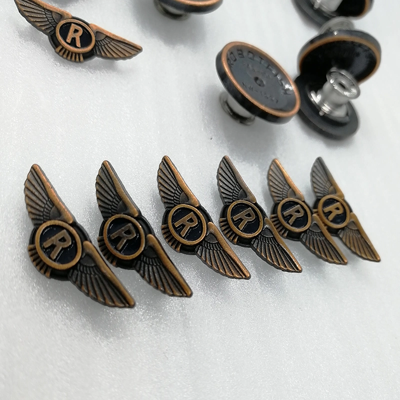 Metal Eagle Wing Plate Badge Label for Bag Garment Accessories
