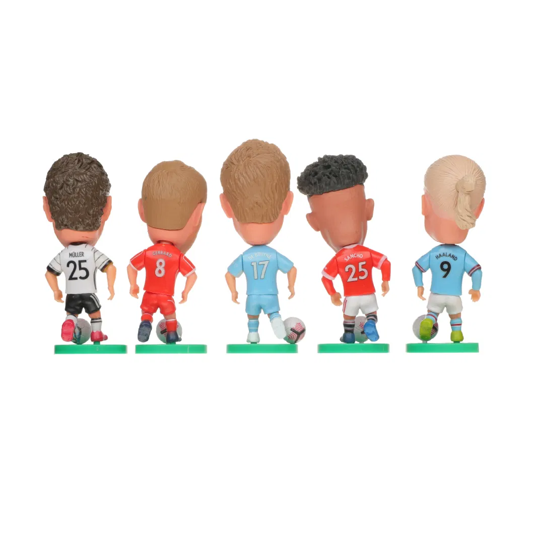 OEM 3D Plastic Toys Custom Football Player Action Figure Car Decoration for Sports Fans Lovers