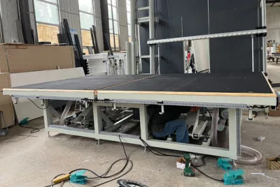 Vertical Horizontal Hydraulic Air Cushion Glass Cutting and Breaking Table Unloading Machine