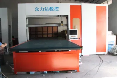 CNC Contour Foam Cutter Within a Horizontal Head Process Both Flexible and Rigid PU Foams