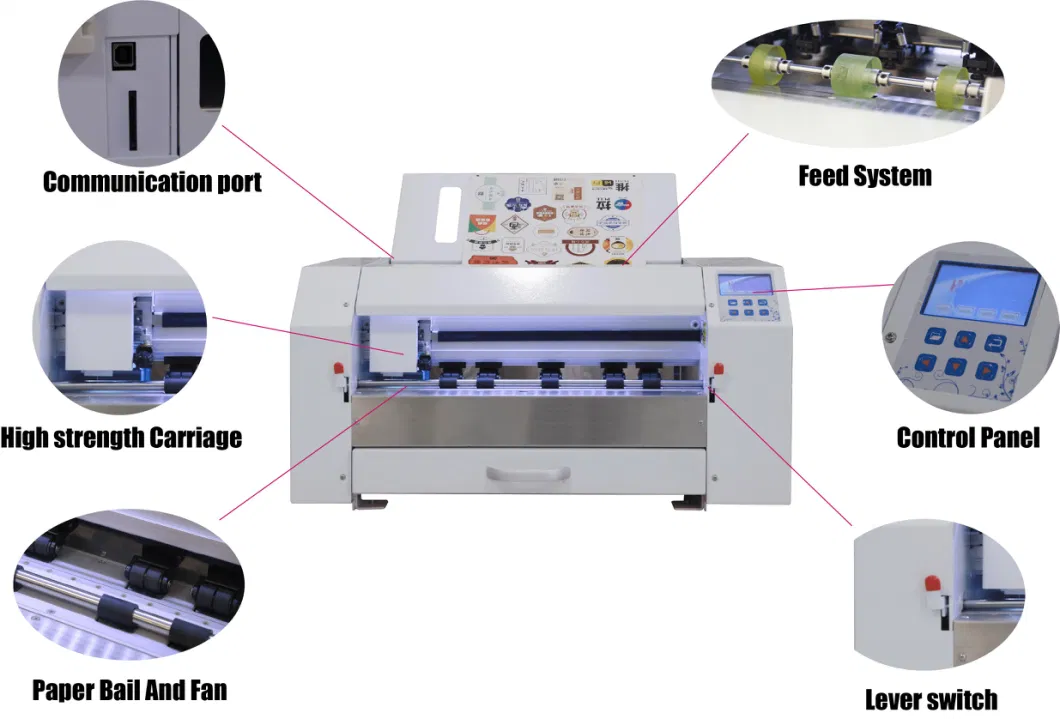 Intelligent Automatic Feeding CCD Camera High Precision Kiss Cut Digital Sheet Cutter.