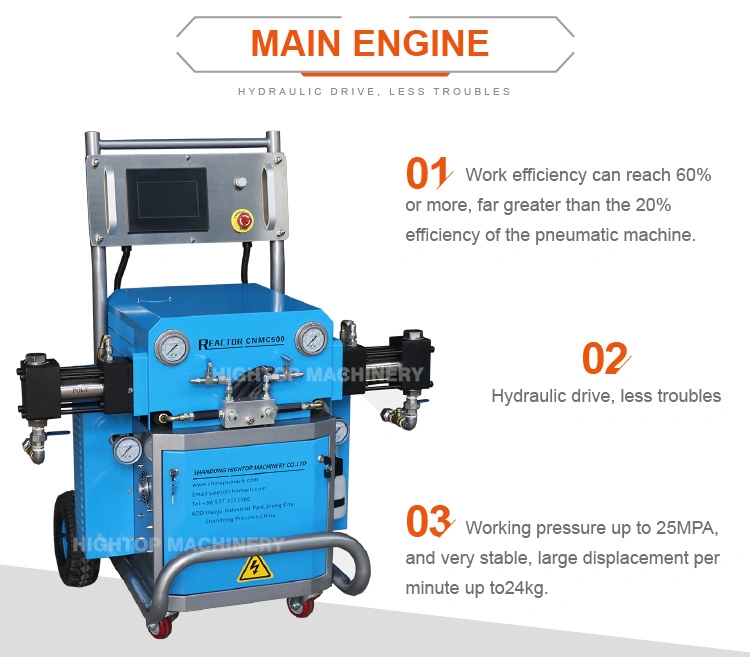 Hydraulic Polyurethane Spray Foam Press Cutting Machine with 7 Inch LED