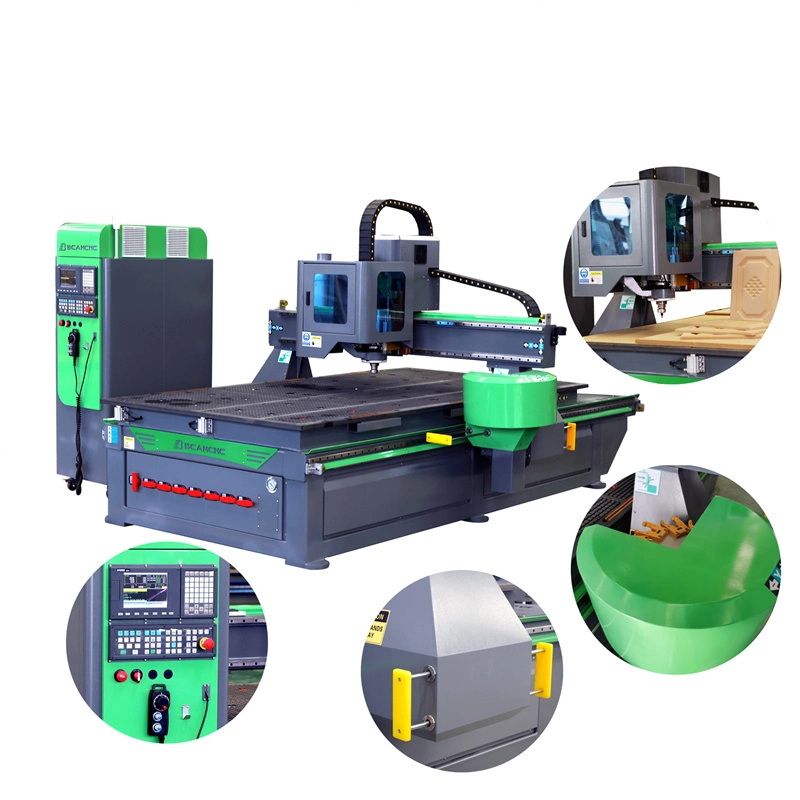 3D Atc CNC Router Machine for Wood Door Carving Woodworking Advertising Making Furniture Designs Foam PVC MDF Cutting 4 Axis Acrylic Metal Carving Machinery