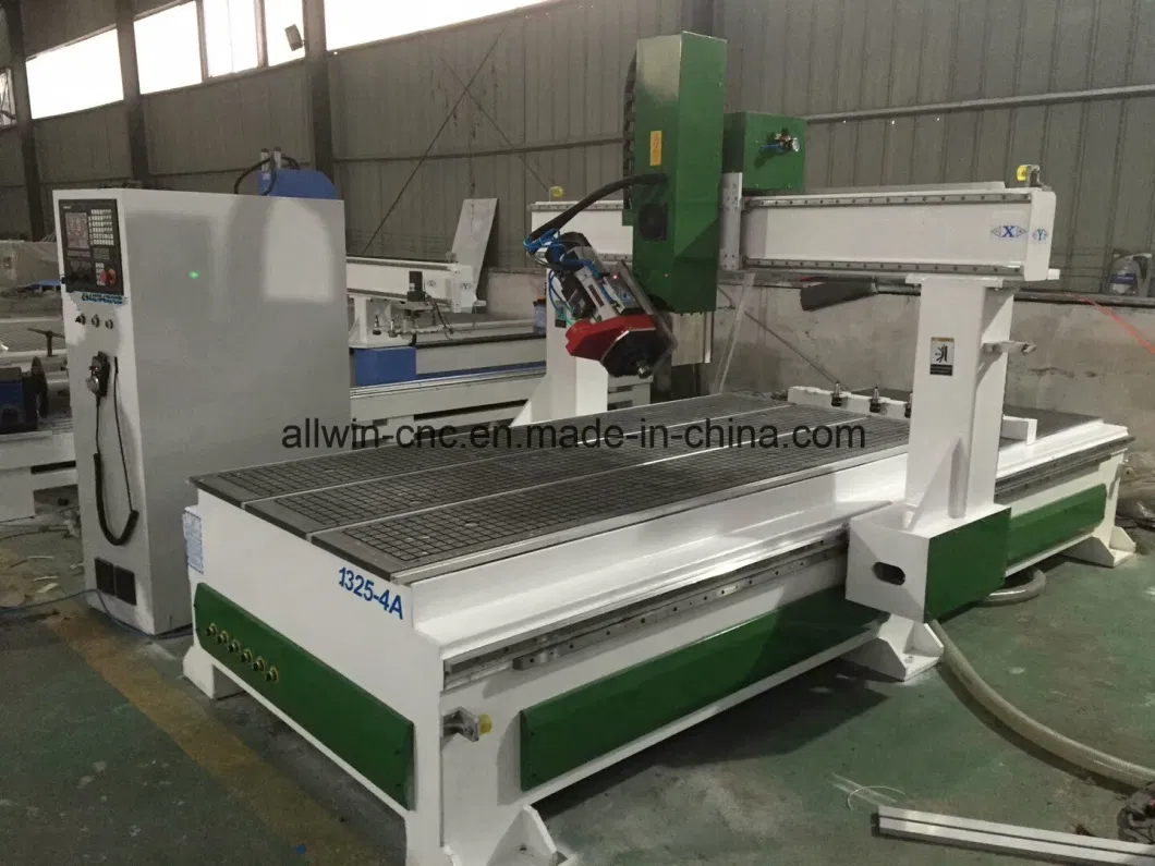4th Rotated Spindle Linear Automatic Tool Changer CNC Router Machine 1530 Woodworking Furniture 1325