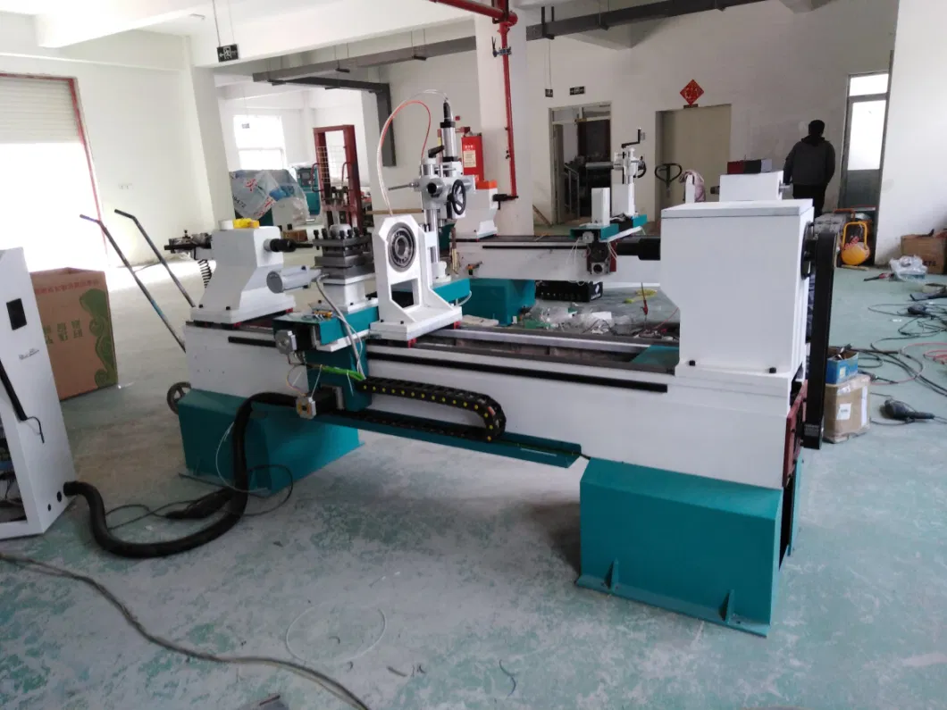 1530 Double Axis CNC Wood Lathe Machine with Vertical Spindle/Horizontal Spindle for Engraving and Lathe