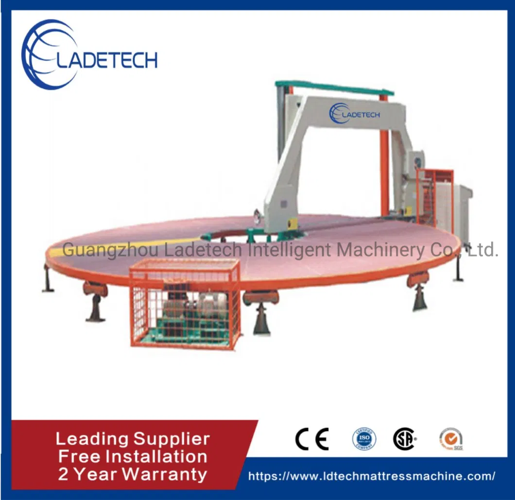 7 Meter Table Automatic Carousel Foam Cutting Machine (5 foam blocks at one time) mattress foam cutting machine