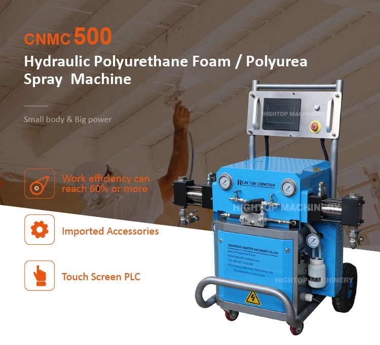 Hydraulic Polyurethane Spray Foam Press Cutting Machine with 7 Inch LED