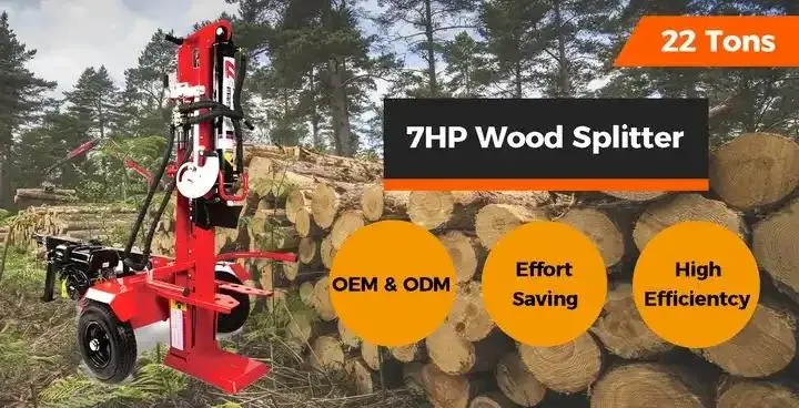 Log Splitter Portable 26tons Rapid 7HP Engine Horizontal Firewood Splitting Forestry Machine