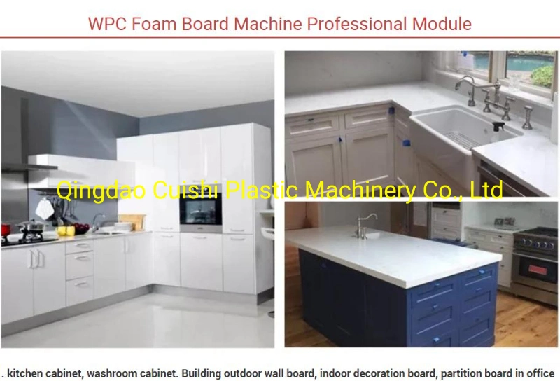 Plastic Sheet Cutting Machine PVC WPC Foam Foaming Skirting Board Making Manufacturing Machine