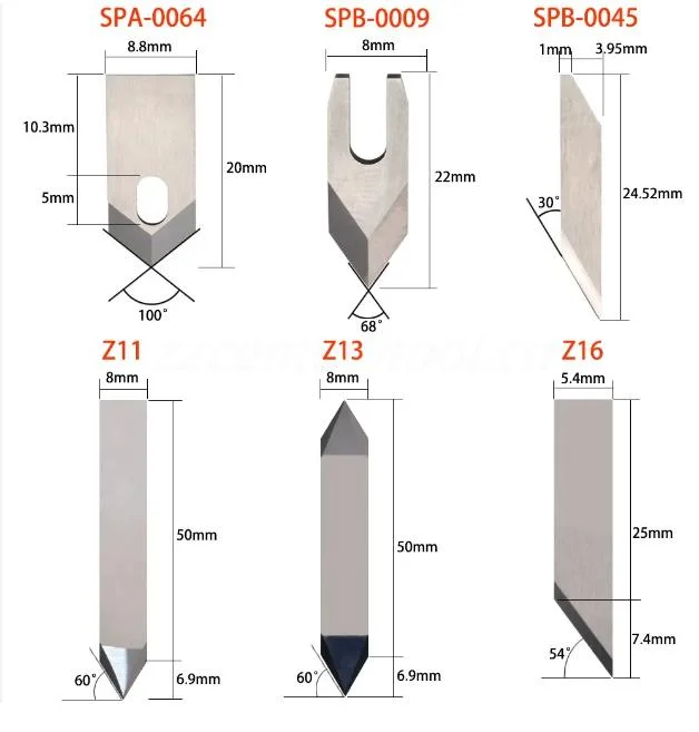 Max Cutting Depth Tungsten Carbide Knives Zund Cutter Oscillating Blade for Nylon/Felt/Nonwoven/Leather/Fabric/Textile/Foam