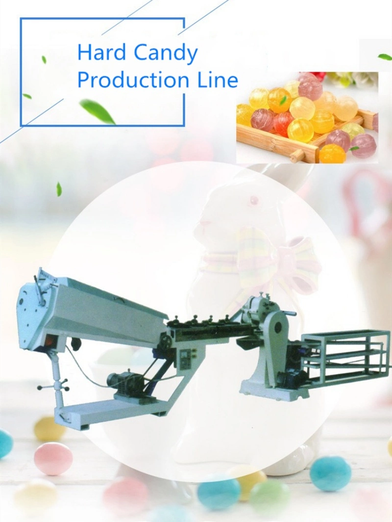 Hard Boiled Candy Depositing Line Lollipop Making Pillow Packing Machine Hard Candy Cutting Twist Packing Machine